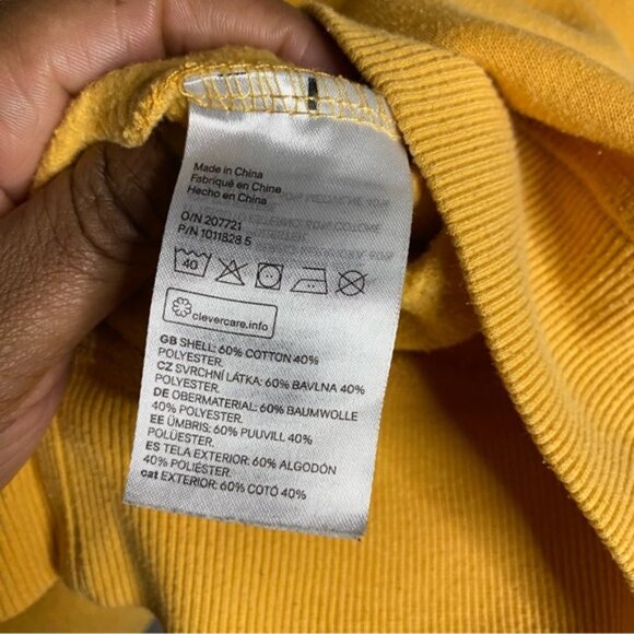 H&M Women's Yellow Crewneck Positive Message Printed Sweatshirt - Picture 6 of 9